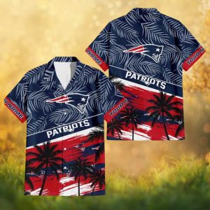 New England Patriots Personalized Name Beach Sunset Hawaiian Shirt