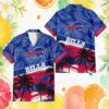 Buffalo Bills Ripped Stone Red & Blue Tropical NFL Hawaiian Shirt Buffalo Bills Ripped Stone Red & Blue Tropical NFL Hawaiian Shirt