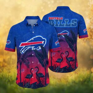 Buffalo Bills NFL Flamingo Sunset Silhouette Tropical Hawaiian Shirt