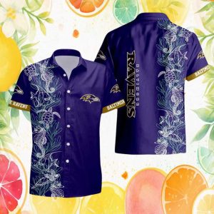 Baltimore Ravens NFL Marine Life Seahorse & Turtle Purple Hawaiian Shirt Baltimore Ravens NFL Marine Life Seahorse & Turtle Purple Hawaiian Shirt