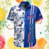 Tennessee Titans White & Blue Floral Hibiscus Print Hawaiian Shirt Tennessee Titans White & Blue Floral Hibiscus Print Hawaiian Shirt