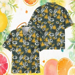 Green Bay Packers Tropical Palm Leaf Summer Beach Hawaiian Shirt Green Bay Packers Tropical Palm Leaf Summer Beach Hawaiian Shirt