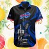 Buffalo Bills Disney Goofy Surfing Hawaiian Shirt Tropical Floral Blue & Red Button Up Buffalo Bills Disney Goofy Surfing Hawaiian Shirt Tropical Floral Blue & Red Button Up