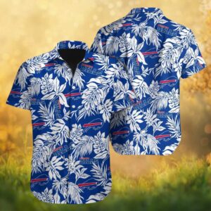 Buffalo Bills Blue Leaf Pattern NFL Hawaiian Shirt