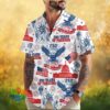 Baltimore Ravens Custom Name White and Purple Flame Print Hawaiian Shirt Baltimore Ravens Custom Name White and Purple Flame Print Hawaiian Shirt