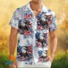 Modern America 1776 2026 Diagonal Stripes Tropical Patriotic Hawaiian Shirt Modern America 1776 2026 Diagonal Stripes Tropical Patriotic Hawaiian Shirt