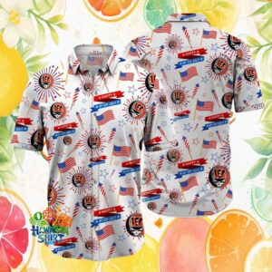 Cincinnati Bengals Happy 4th Of July Fireworks Patriotic Hawaiian Shirt