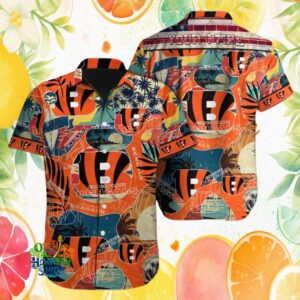 Cincinnati Bengals NFL Custom Name Retro Summer Aloha Hawaiian Shirt