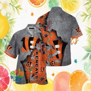 Cincinnati Bengals Stone Rip Tropical Hawaiian Shirt NFL Fan Apparel