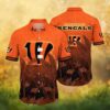 Custom Name Cincinnati Bengals NFL Tropical Sunset Hawaiian Shirt Custom Name Cincinnati Bengals NFL Tropical Sunset Hawaiian Shirt