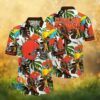 Cincinnati Bengals Hibiscus Floral Pattern Orange Summer Hawaiian Shirt Cincinnati Bengals Hibiscus Floral Pattern Orange Summer Hawaiian Shirt
