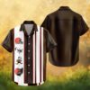 Personalized Cincinnati Bengals Hibiscus Floral Brown Hawaiian Shirt Personalized Cincinnati Bengals Hibiscus Floral Brown Hawaiian Shirt