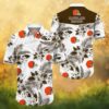 NFL Cleveland Browns Tribal Tattoo Pattern Brown Hawaiian Shirt NFL Cleveland Browns Tribal Tattoo Pattern Brown Hawaiian Shirt