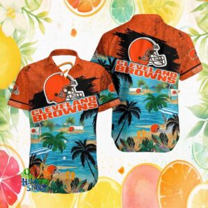 Cleveland Browns NFL Tropical Island Beach Scenic Hawaiian Shirt