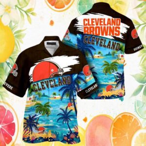 Custom Name Cleveland Browns NFL Island Paradise Hawaiian Shirt