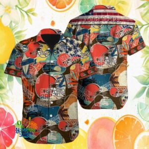 Custom Name Cleveland Browns NFL Vintage Tropical Hawaiian Shirt