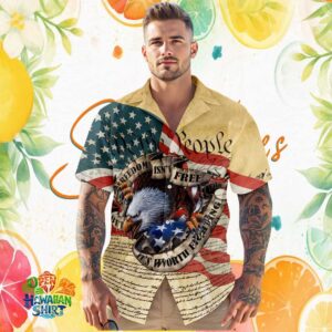 Freedom Isn't Free Patriotic Eagle We The People Constitution Hawaiian Shirt