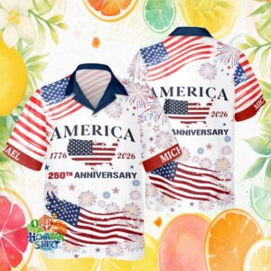 Personalized 250th Anniversary America 1776 2026 Hawaiian Shirt