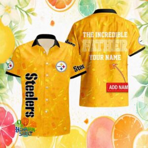 Personalized Pittsburgh S Hawaiian Shirtlers Father's Day Hawaiian Shirt The Incredible Father Custom Name