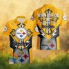 Cleveland Browns Dark Tropical Hibiscus & Palm Leaf NFL Summer Hawaiian Shirt Cleveland Browns Dark Tropical Hibiscus & Palm Leaf NFL Summer Hawaiian Shirt