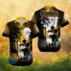 Cleveland Browns Dark Tropical Hibiscus & Palm Leaf NFL Summer Hawaiian Shirt Cleveland Browns Dark Tropical Hibiscus & Palm Leaf NFL Summer Hawaiian Shirt