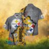 Baltimore Ravens Statue of Liberty Sunset Tropical Beach Polo Hawaiian Shirt Baltimore Ravens Statue of Liberty Sunset Tropical Beach Polo Hawaiian Shirt
