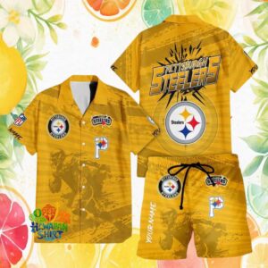 Pittsburgh S Hawaiian Shirtlers Personalized Gold Football Action Outfit