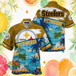 Pittsburgh Steelers Personalized Beach Scene Summer Hawaiian Shirt