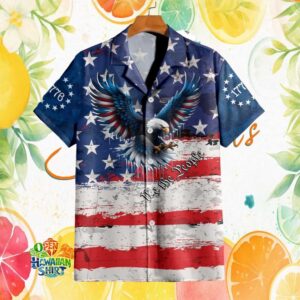 We The People 1776 2026 Patriotic Eagle USA Flag Canvas Art Hawaiian Shirt