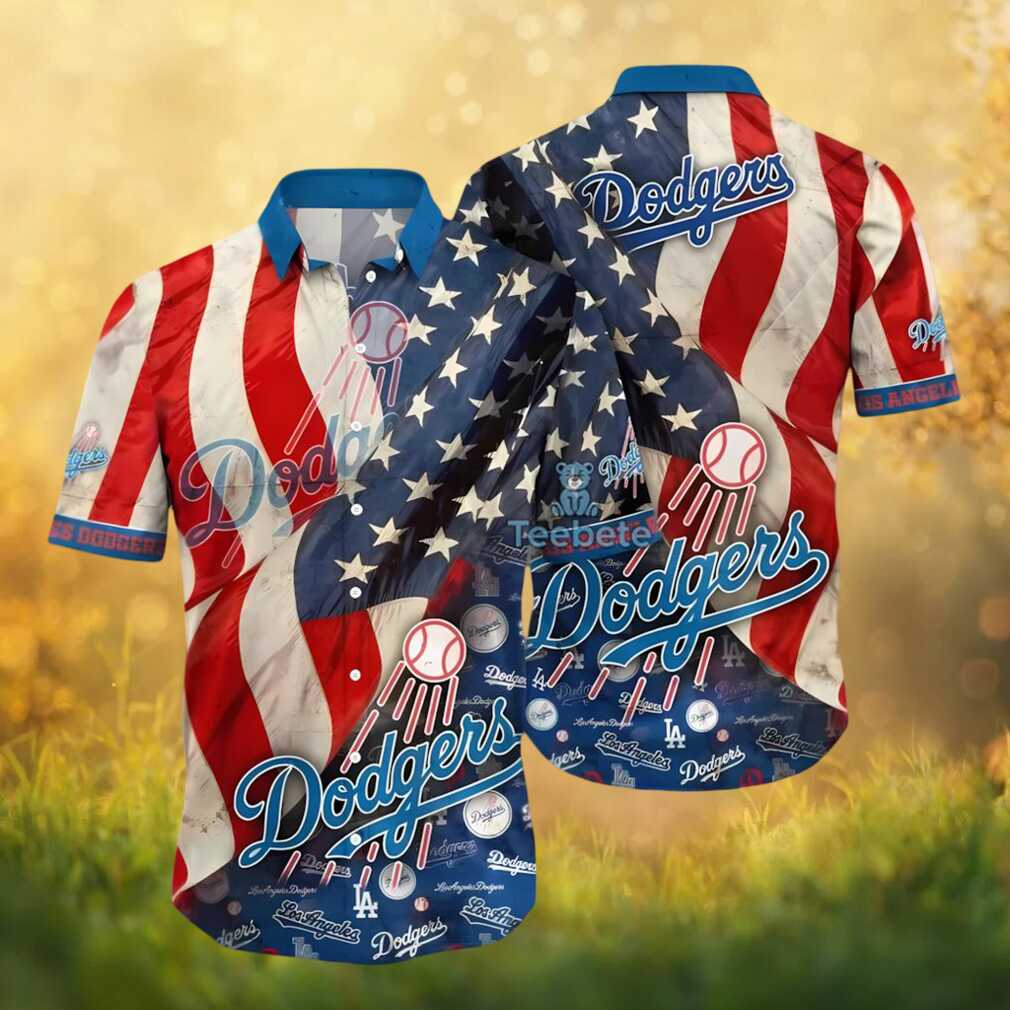 Los Angeles Dodgers 2026 American Flag Baseball Men Women Hawaiian